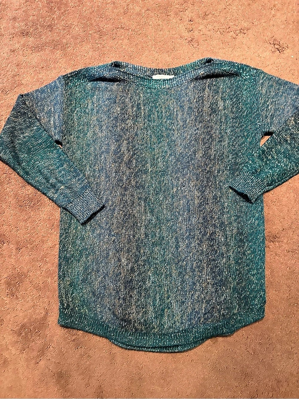 Ricki's Crew Neck Sweater in Green & Blue Size Medium